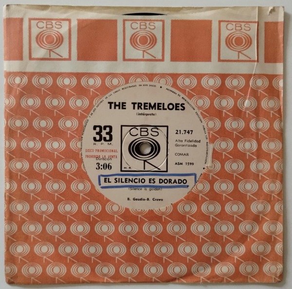 Producto - THE TREMELOES Silence Is Golden Simple 7 Promo ARG 1967