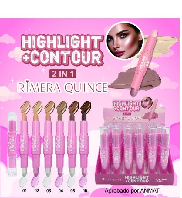 Producto - 2EN1 ILUMINADOR + CONTORNO - RIMERA QUINCE