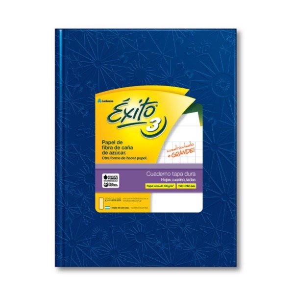 Producto - Cuaderno T/dura EXITO N3  Forrado x 50  hs CUADRO GRANDE - 1