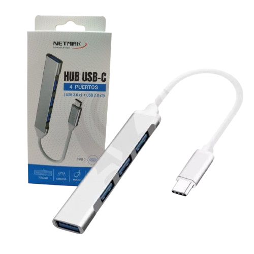 Producto - Hub Tipo C a 3 puertos USB 2.0 y USB 3.0