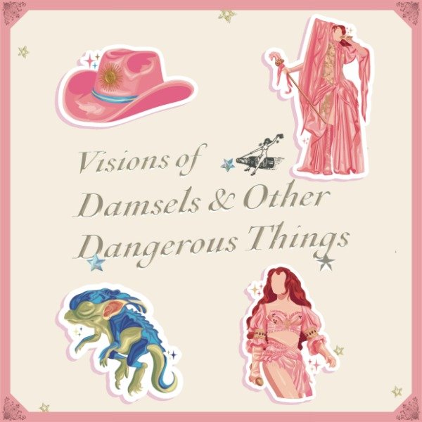 Producto - Stickers 'Visions of Damsels and Other Dangerous Things' Chappell Roan