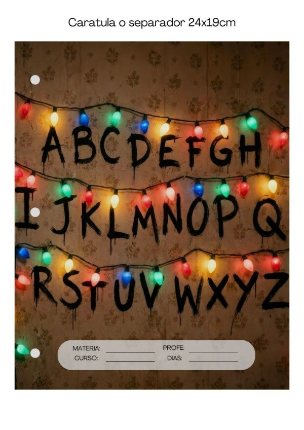 Producto - CARATULAS/SEPARADORES - N3 - (Stranger things)