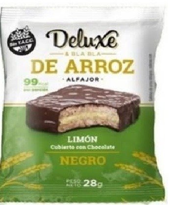 Producto - ALFAJOR DE ARROZ DE LIMON BAÑADO DE CHOCOLATE NEGRO