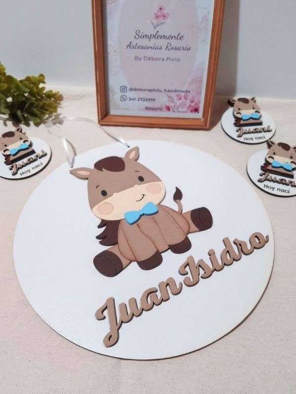 Producto - Cartel infantil con nombre/ caballito nene