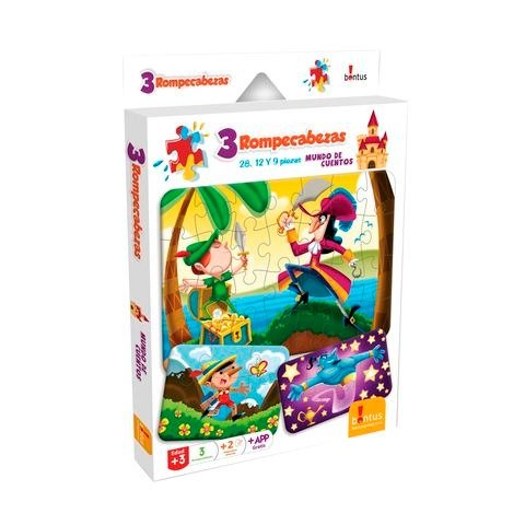 Producto - PUZZLES X3 9/12/28PZS MUNDO DE CUENTOS EN CAJA 19.5X27.5