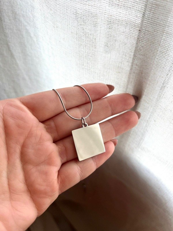 Producto - Collar Cuadrado 2cm PREMIUM personalizado