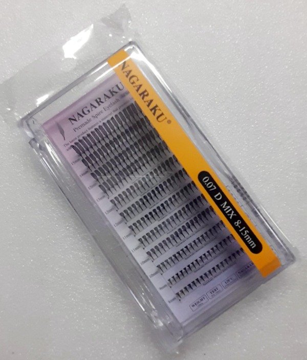 Producto - Pestañas Nagaraku con espiga 0.07D mix 8/15 mm LM 10/25