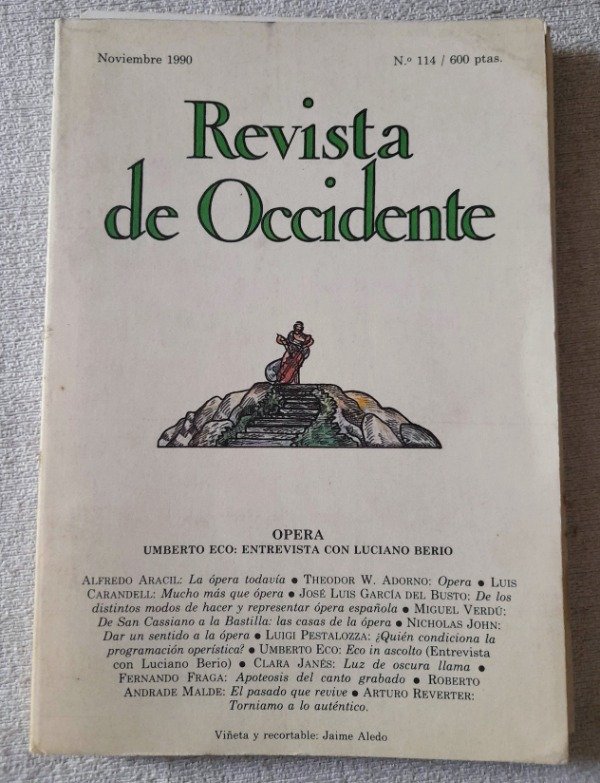 Producto - Revista De Occidente #114 - Ópera - Año 1990