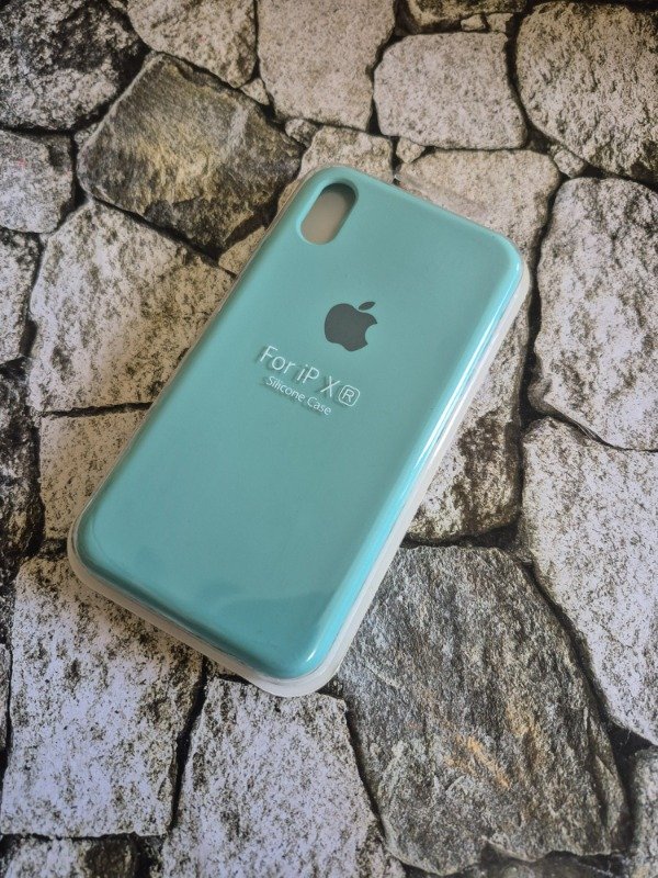 Producto - Funda silicone case logo Iphone Xr turquesa