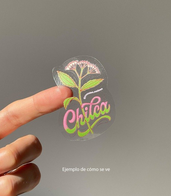 Producto - Sticker transparente UV - Yerba de la Víbora - 1