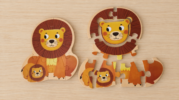 Producto - Set 4 rompecabezas de madera FAMILIA ANIMAL. - 4
