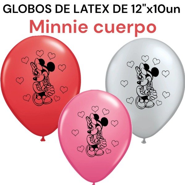 Producto - Globos Minnie mouse de 12 pulgadas x 10 un