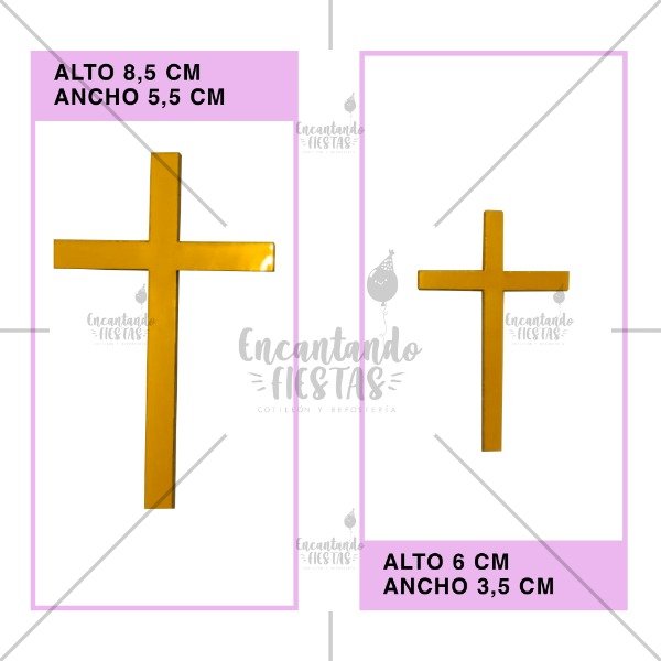Producto - Cruz Bautismo Comunión Dorado Fibrofacil