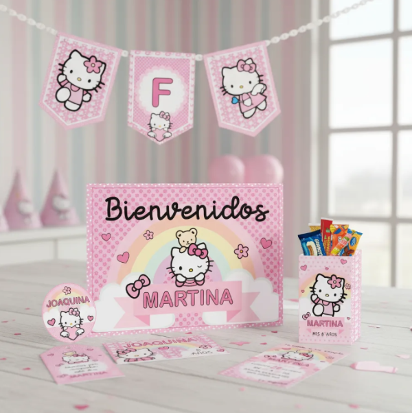Producto - Kit Imprimible Cumpleaños Candy Bar Hello kitty