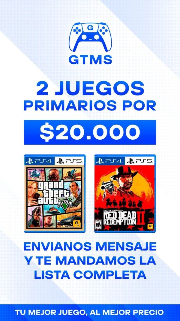 Producto - COMBO 2 JUEGOS PRIMARIOS PS4 - PS5