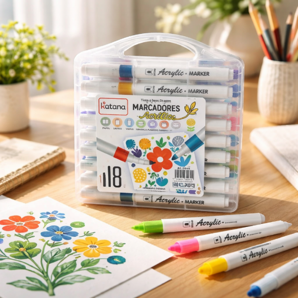 Producto - Marcador Acrílico KATANA x18 en Estuche 7094