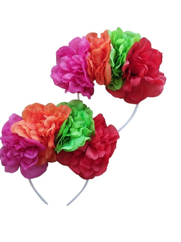 Producto - VINCHA FRIDA 4 FLORES COLORES LISOS XUD