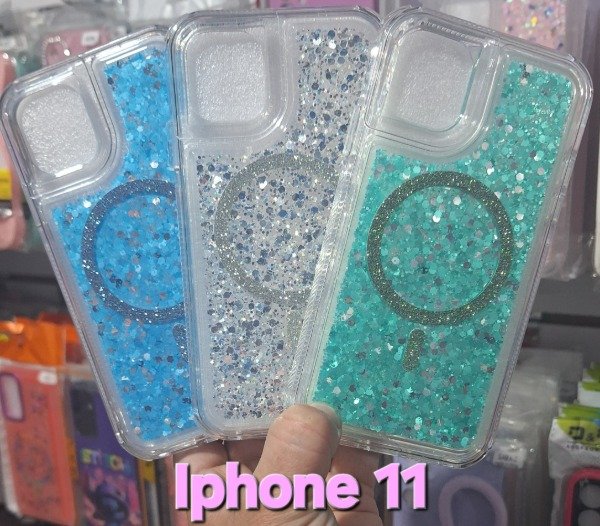 Producto - Fundas magsafe glitter reforzadas. Iphone 11