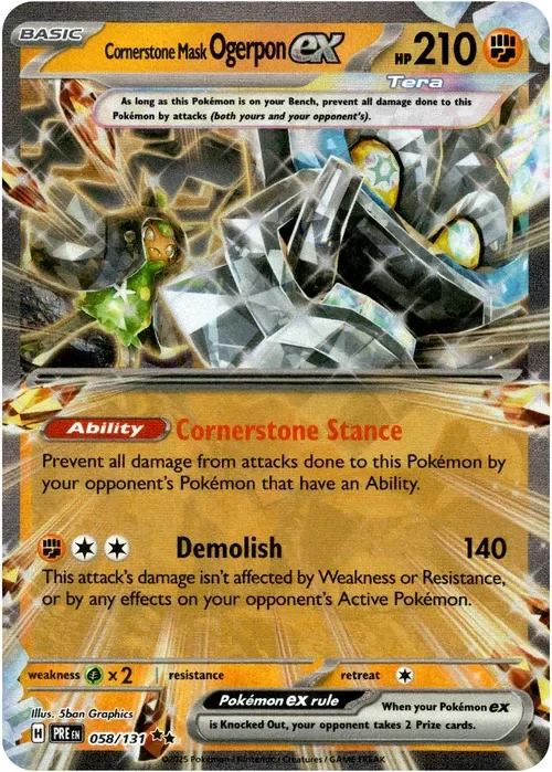 Producto - Cornerstone Mask Ogerpon ex - 058/131 - Prismatic Evolutions - Holo