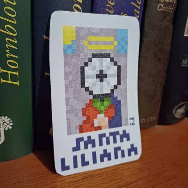 Producto - Sticker Estampita Liliana Ventilador