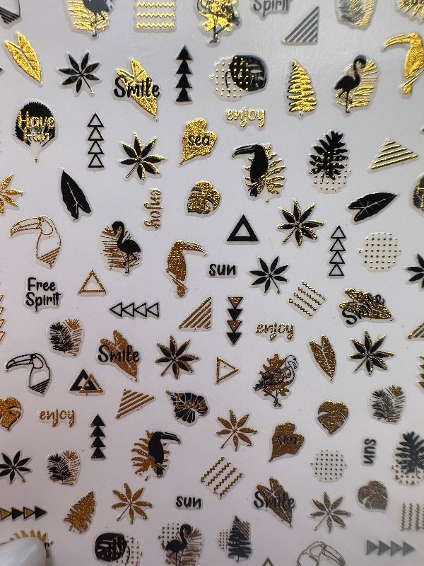 Producto - Stickers Oro y Negro 144