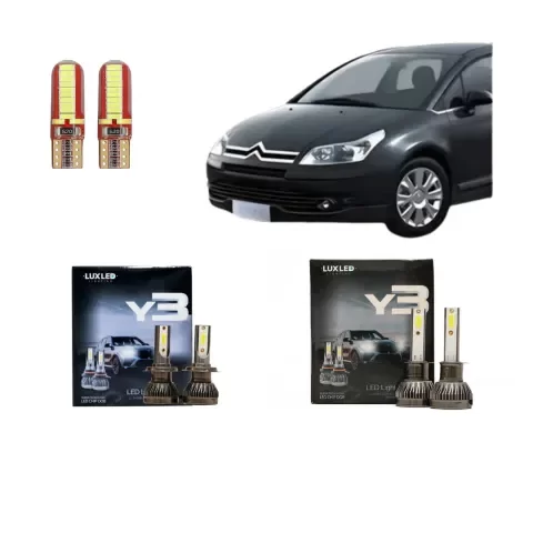 Producto - Kit Cree Led Y3 Luz Baja Y Alta Citroen C4 Hasta 2013
