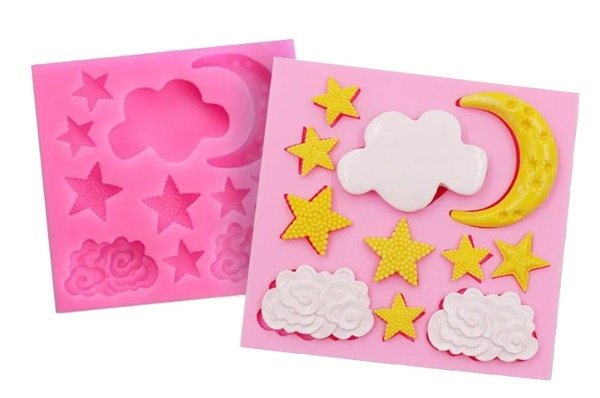 Producto - Molde Silicona Luna Estrella Nube