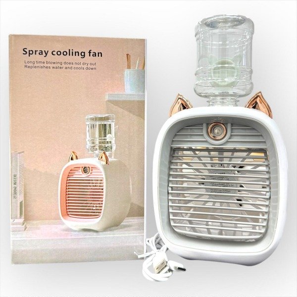 Producto - Ventilador Gatito Humidificador Recargable