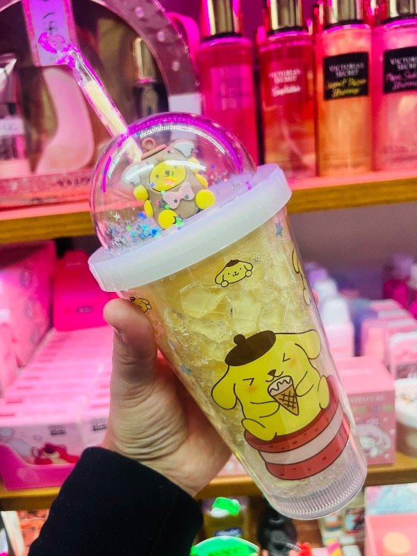 Producto - Vaso Pomponpurrin muñequito con luz y gel refrigerante