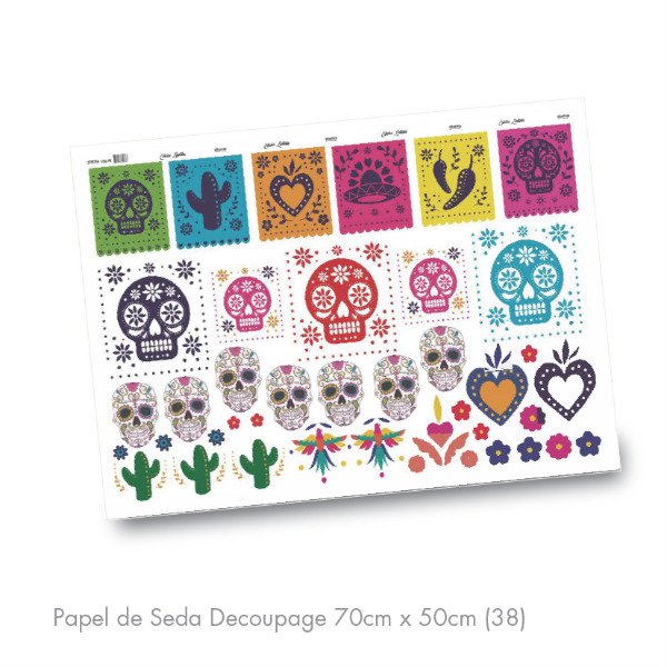 Producto - Papel de Seda Decoupage 70cm x 50cm (38)