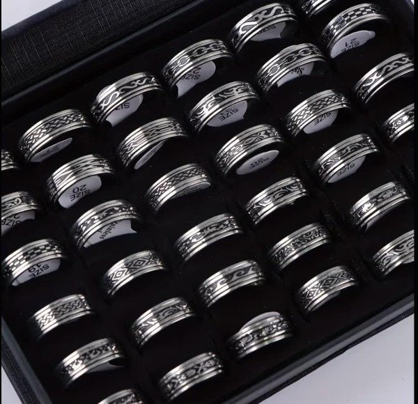 Producto - Anillos Clásico Franja Anti Estress - 5