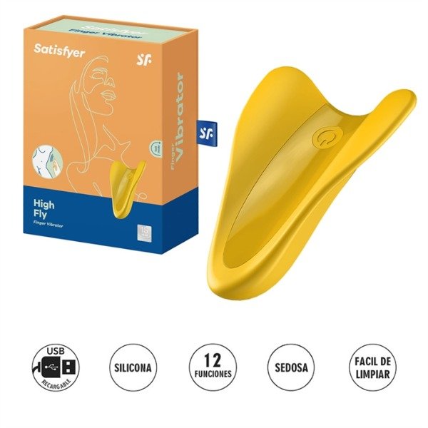 Producto - High Fly estimulador femenino con 12 modos de vibracion y carga USB