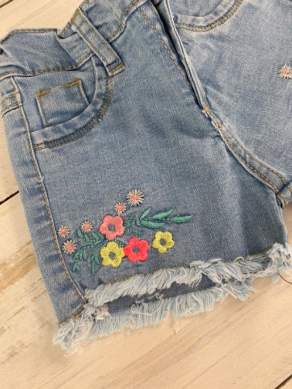 Producto - Short bebé jean multi flores