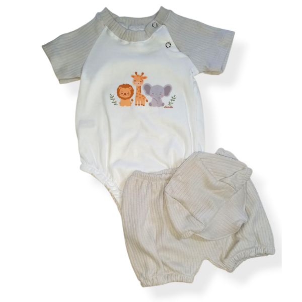 Producto - Body + short + gorra beige