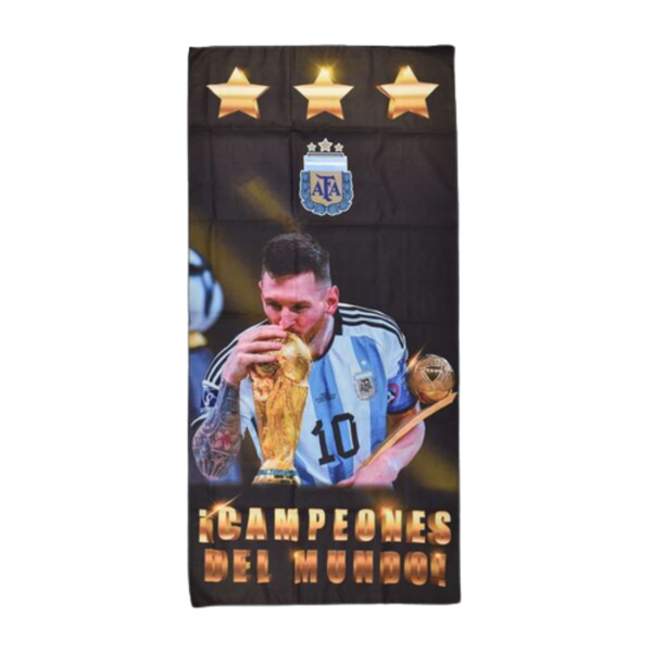 Producto - Toallon secado rapido AFA Messi beso a la copa campeones