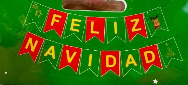 Producto - Banderín Felíz navidad  rojo y verde