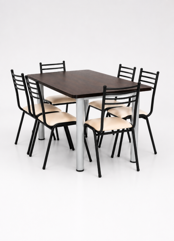 Producto - CB-02-6 Mesa directorio + 6 sillas apilables