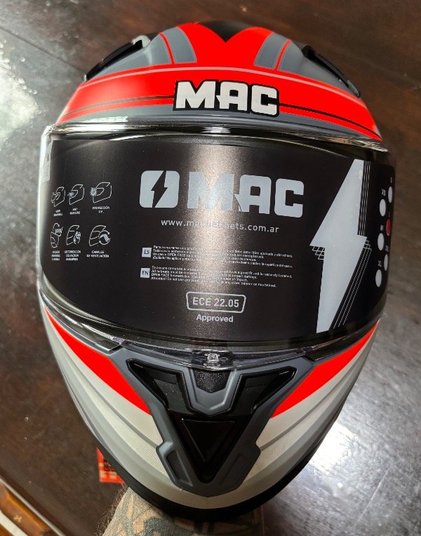 Producto - CASCO MAC 825 SPEED RAZOR ORANGE/GREY - 7