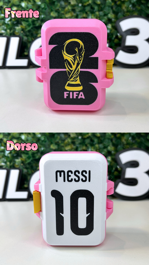 Producto - Caja Porta Figuritas Doblefaz (Logo Fifa-Messi 10)