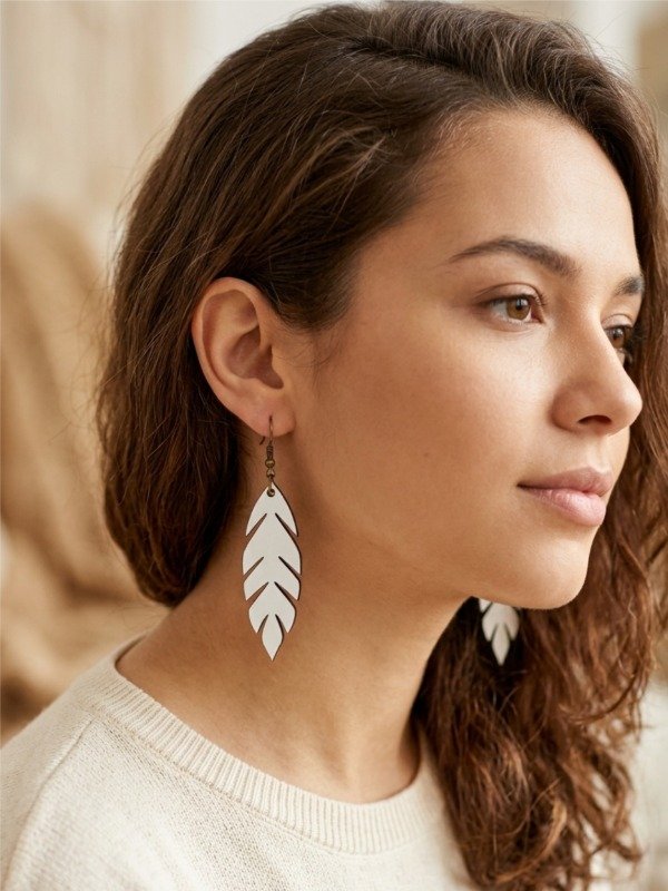 Producto - Aros Pluma / Blanco Alba - 0