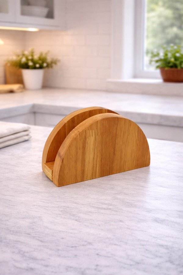 Producto - Servilletero de madera natural