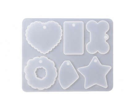 Producto - Molde tagg, llaveros, adornos mix formas -hueso -estrella-corazon-recctangular