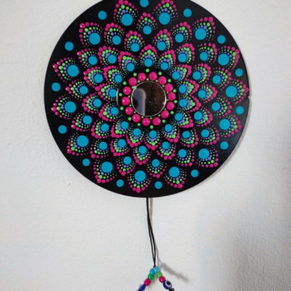 Producto - Mandala "Turquesa" en puntillismo