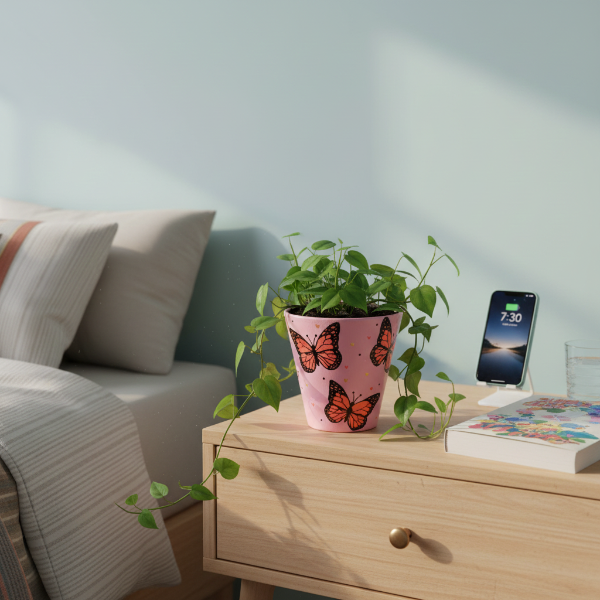 Producto - MACETA DE BARRO MARIPOSAS