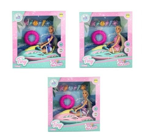 Producto - MUÑECA TINY CON MOTO DE AGUA