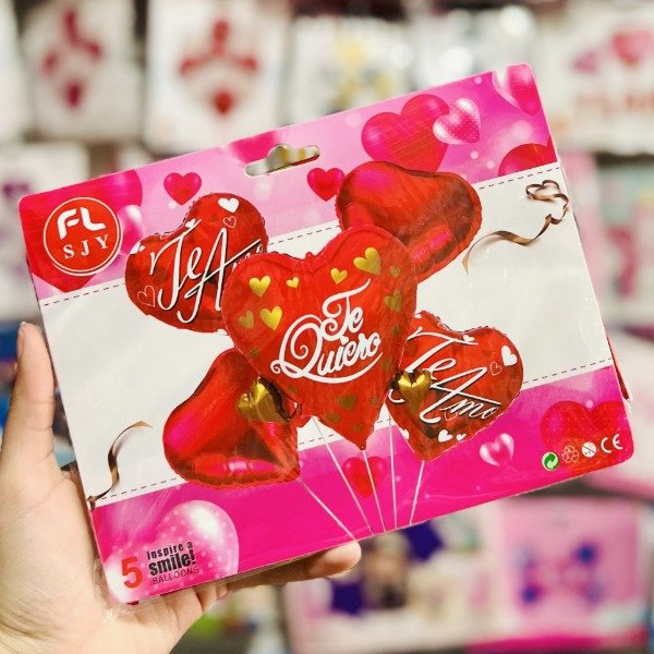 Producto - Set de globos Corazones 5pcs
