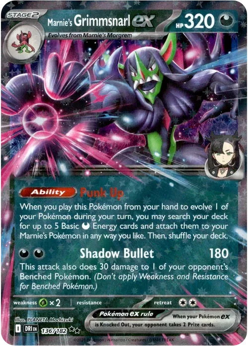 Producto - Marnie's Grimmsnarl ex - 136/182 - Destined Rivals - Holo