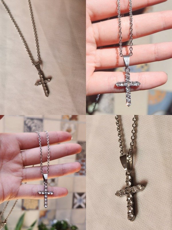 Producto - Collar Cruz Cubic ACERO QUIRÚRGICO