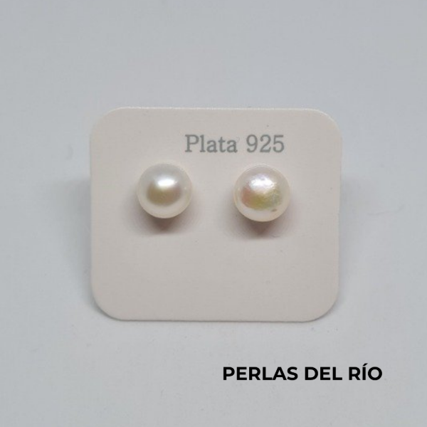 Producto - Aro perlas de Rio plata 8mm