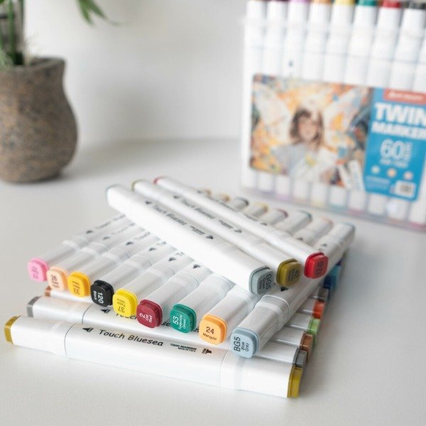 Producto - FIBRONES DOBLES TWIN MARKER CON ESTUCHE COLORES SURTIDOS X 24U